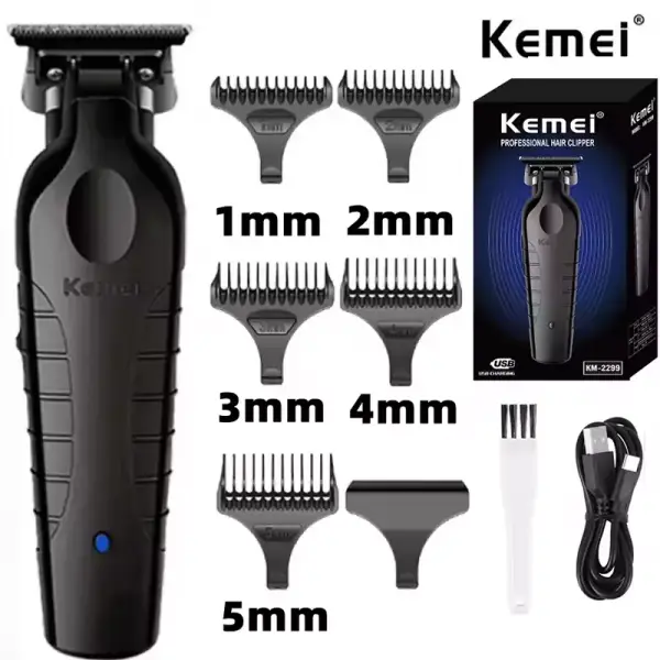 Recortadora de pelo profesional Kemei 2299 + Accesorios Recortadora de pelo profesional Kemei 2299 + Accesorios