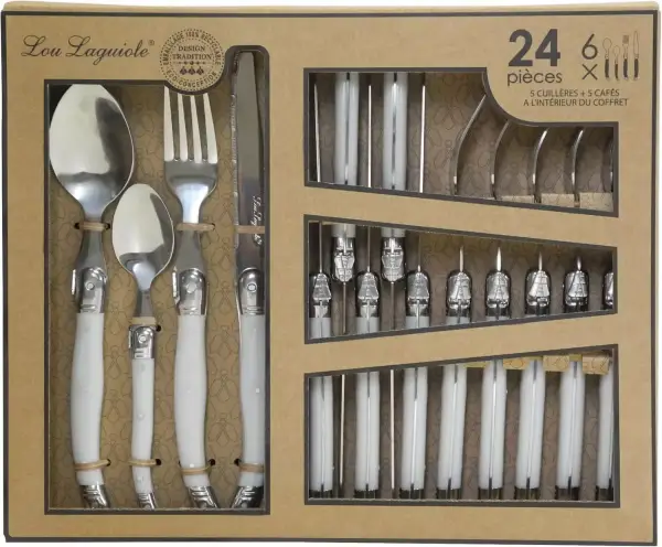 Set 24 Cubiertos Inox Lou Laguiole Rustic Set 24 Cubiertos Inox Lou Laguiole Rustic