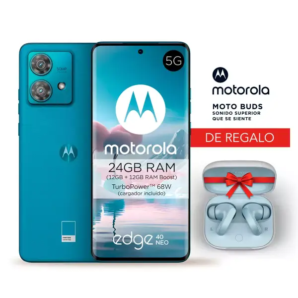 Motorola Edge 40 Neo 12GB 256GB + Moto Buds de regalo Motorola Edge 40 Neo 12GB 256GB + Moto Buds de regalo