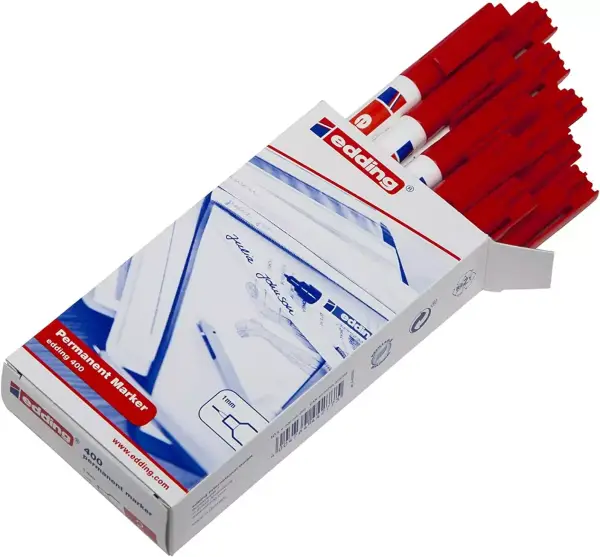 10x marcador permanente Edding 400 rojo 10x marcador permanente Edding 400 rojo