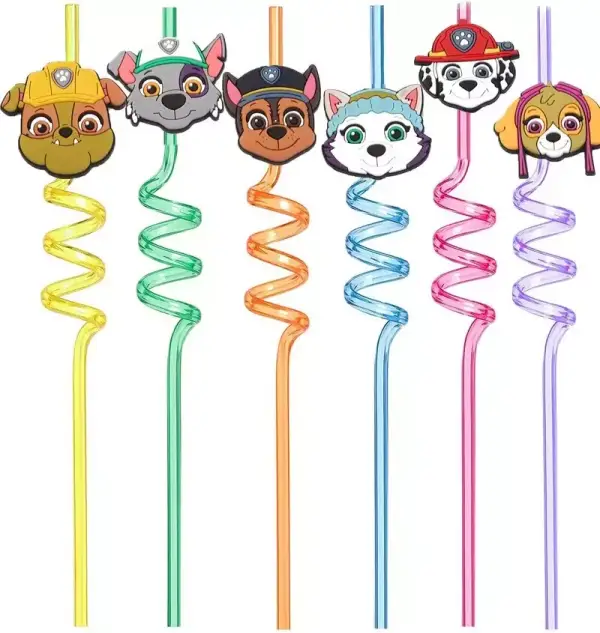 Pajitas reutilizables de la patrulla canina Pajitas reutilizables de la patrulla canina