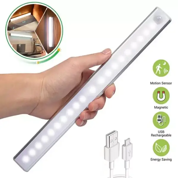 Luz LED nocturna inalámbrica con Sensor de movimiento recargable por USB Luz LED nocturna inalámbrica con Sensor de movimiento recargable por USB