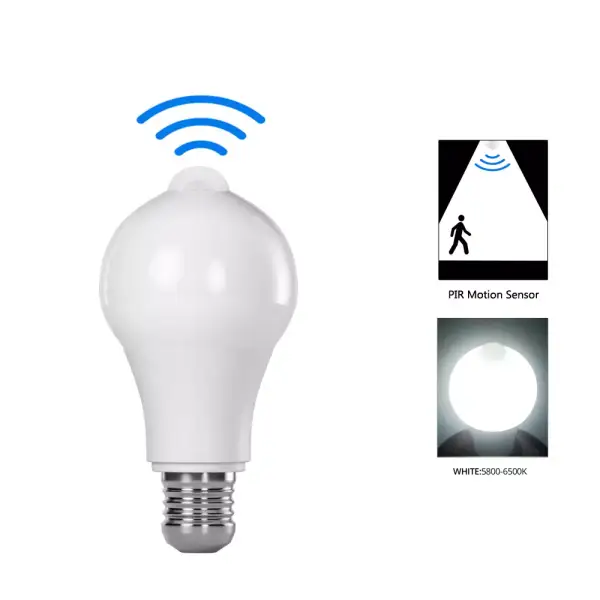 Bombilla LED E27 IP42 con Sensor de movimiento Bombilla LED E27 IP42 con Sensor de movimiento