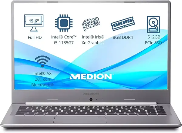 Portátil Medion Akoya i5/8GB/512GB SSD Portátil Medion Akoya i5/8GB/512GB SSD