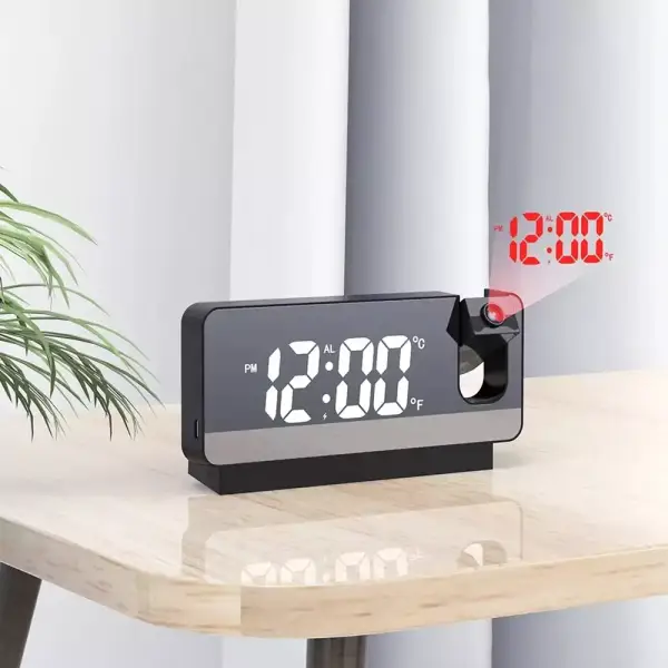 Reloj despertador de proyección Digital recargable Reloj despertador de proyección Digital recargable