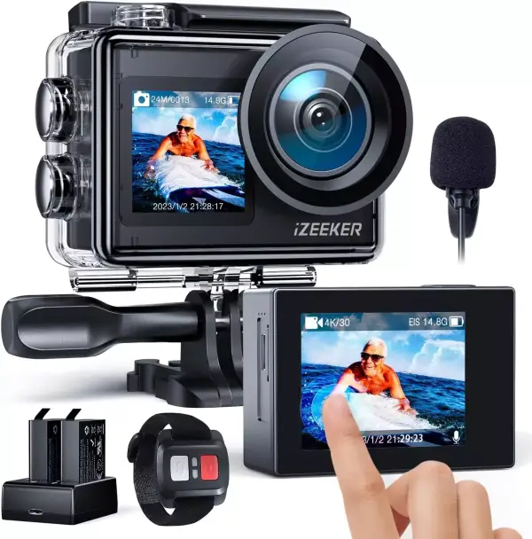 Cámara Deportiva 4K 24MP WiFi Pantalla Dual Cámara Deportiva 4K 24MP WiFi Pantalla Dual