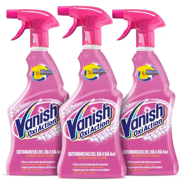 3x750ml Vanish Quitamanchas spray 3x750ml Vanish Quitamanchas spray