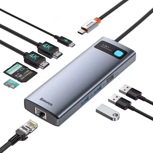 Baseus HUB USB-C 9 en 1 Baseus HUB USB-C 9 en 1