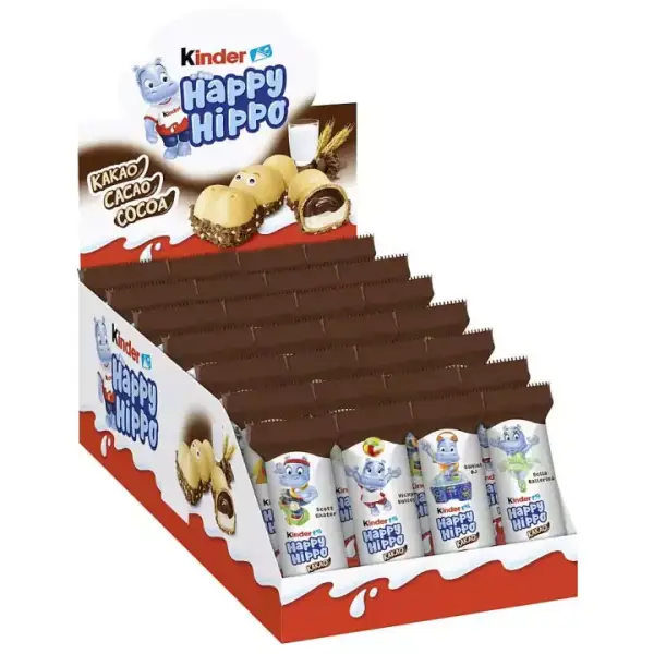 28x25,4gr Kinder Happy Hippo de Cacao 28x25,4gr Kinder Happy Hippo de Cacao