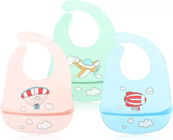 3 baberos para bebé impermeables 3 baberos para bebé impermeables