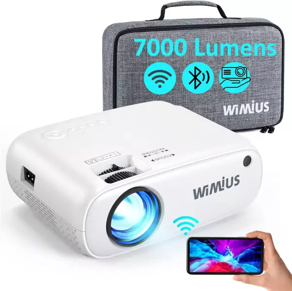 Proyector WiFi Bluetooth WiMiUS 6000 Lúmenes Proyector WiFi Bluetooth WiMiUS 6000 Lúmenes