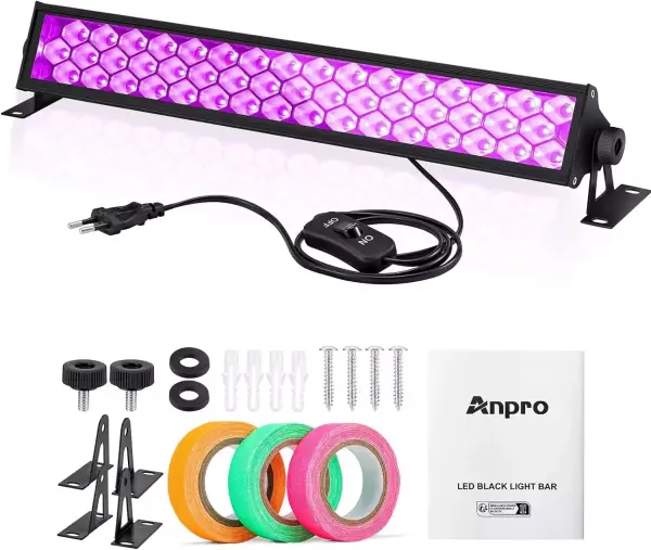 Luz negra 72W 48 LED ultravioleta Luz negra 72W 48 LED ultravioleta