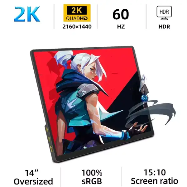Monitor portátil 2K Zsus 14" Monitor portátil 2K Zsus 14"