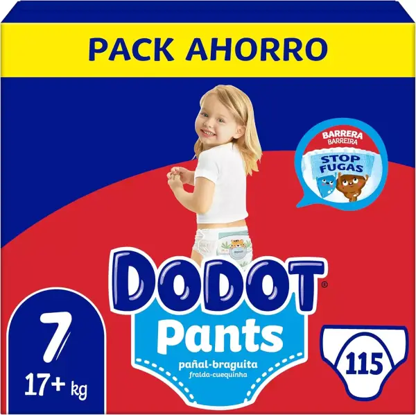 115 Pañales Dodot Pañales Bebé Pants Talla 7 (+17 kg) 115 Pañales Dodot Pañales Bebé Pants Talla 7 (+17 kg)