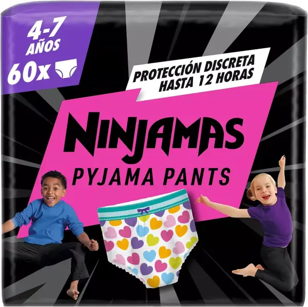 60 Pañales Dodot Ninjamas 4-7 Años (17-29 kg) 60 Pañales Dodot Ninjamas 4-7 Años (17-29 kg)