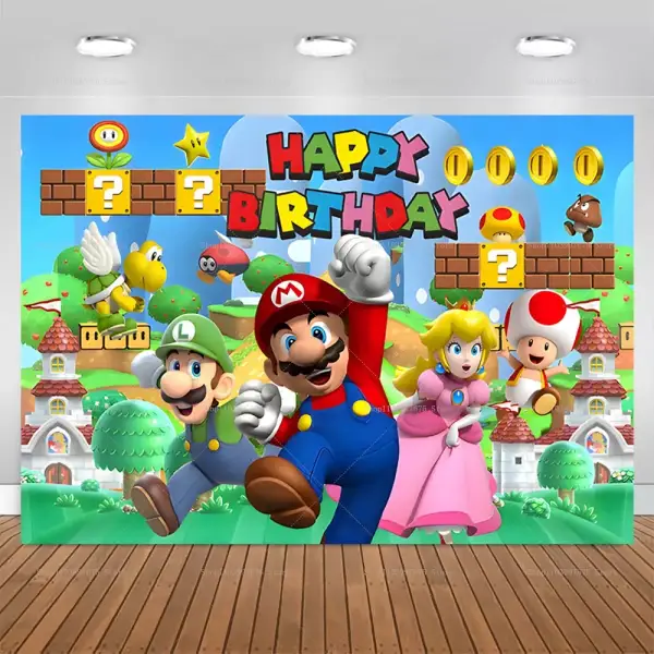 Fondo de decoración Super Mario Bros Fondo de decoración Super Mario Bros