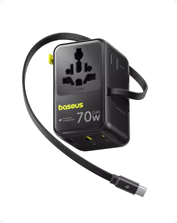 Adaptador de viaje Baseus 70W Adaptador de viaje Baseus 70W