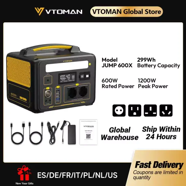 Estación de energía portátil Vtoman 600W Estación de energía portátil Vtoman 600W