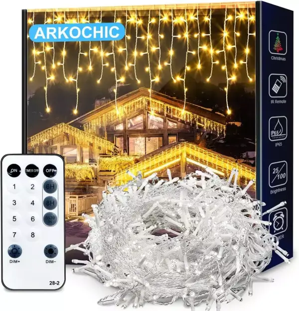 Cortina de luces de navidad 320LED Cortina de luces de navidad 320LED