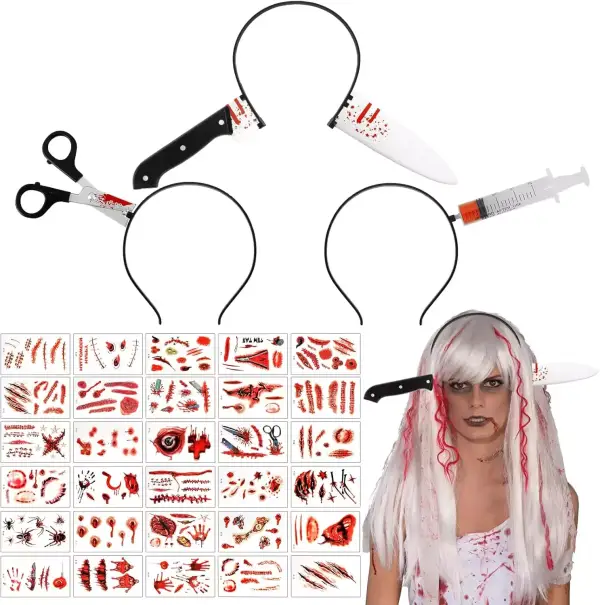 3 diademas y 30 Tatuajes Zombie 3 diademas y 30 Tatuajes Zombie