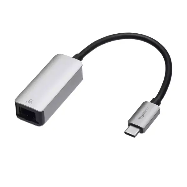 Adaptador USB C a Gigabit Ethernet RJ-45 de Amazon Basics Adaptador USB C a Gigabit Ethernet RJ-45 de Amazon Basics