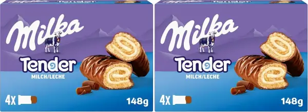 2x 37g Barritas de Bizcocho Milka Tender 2x 37g Barritas de Bizcocho Milka Tender