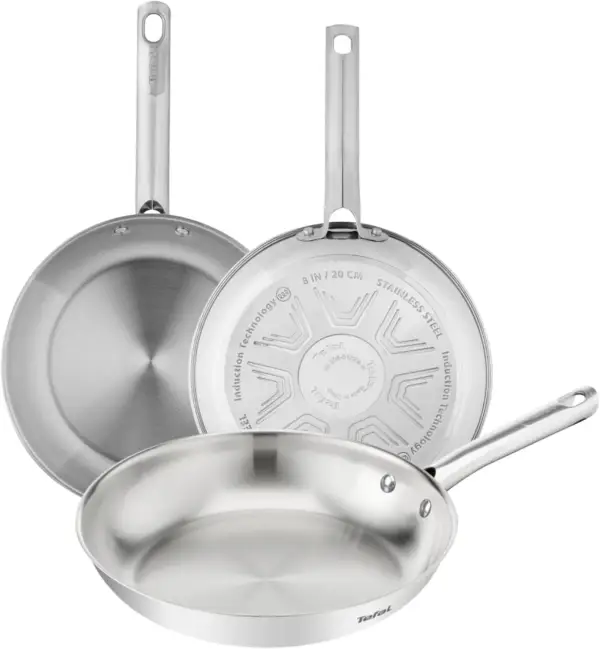 Juego de Sartenes Tefal 20/24/28 cm Acero inoxidable Juego de Sartenes Tefal 20/24/28 cm Acero inoxidable