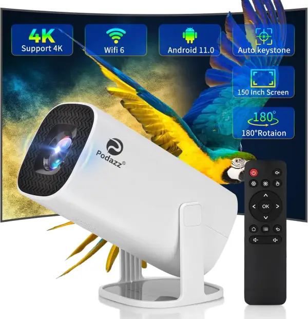 Mini Proyector 4K Apoyo con WiFi6 BT 5.4 Android 11 Mini Proyector 4K Apoyo con WiFi6 BT 5.4 Android 11