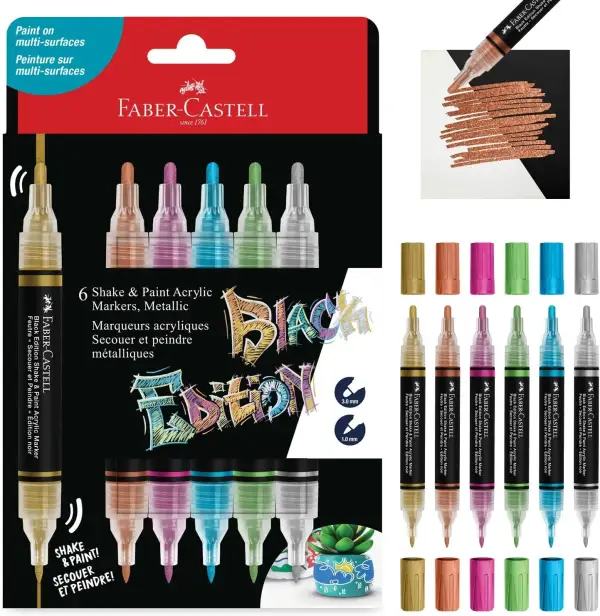 6 rotuladores acrílicos Faber-Castell 6 rotuladores acrílicos Faber-Castell