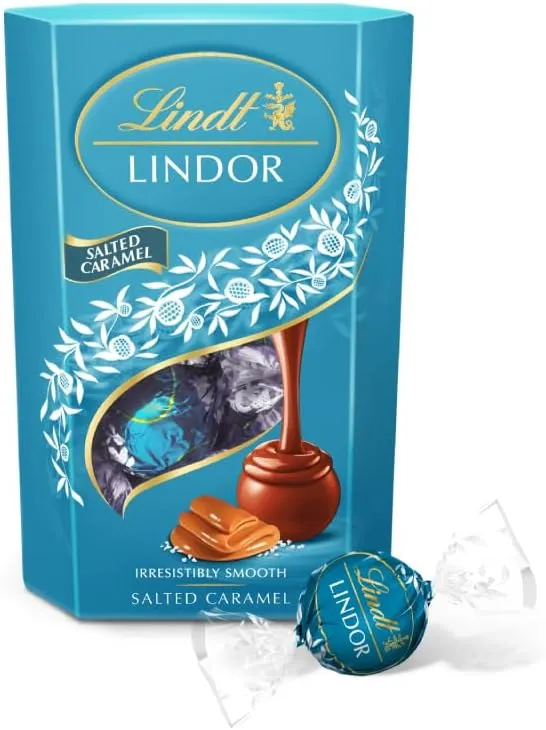Lindt bombones LINDOR CORNET caramelo salado 200gr Lindt bombones LINDOR CORNET caramelo salado 200gr