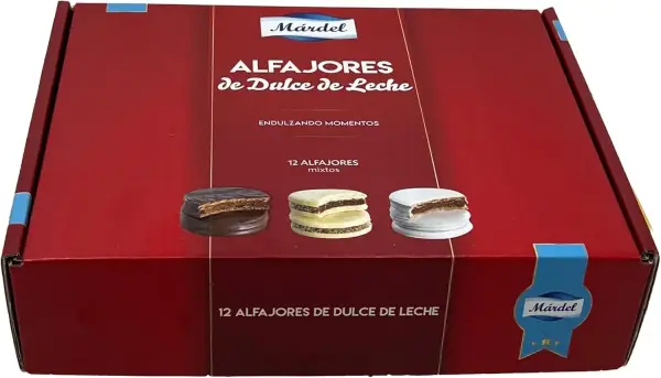 Caja de 12 alfajores mixtos Mardel Caja de 12 alfajores mixtos Mardel