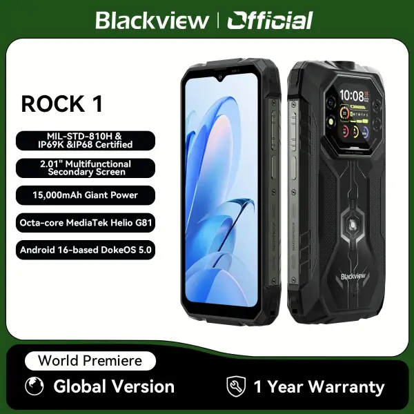 Smartphone Blackview ROCK 1 con 8GB/256GB Smartphone Blackview ROCK 1 con 8GB/256GB