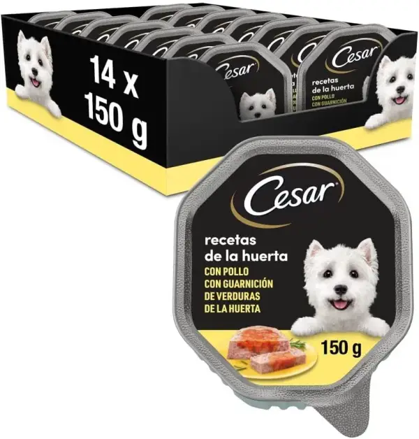 14 Tarrinas x 150g) Cesar Comida Húmeda para Perros 14 Tarrinas x 150g) Cesar Comida Húmeda para Perros