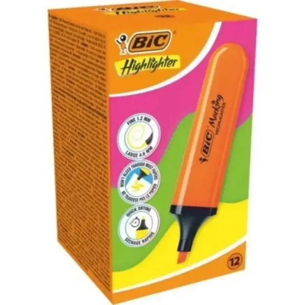 12 marcadores fluorescente BIC 12 marcadores fluorescente BIC
