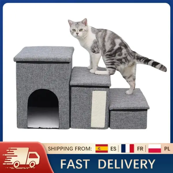 Escaleras plegables 3 peldaños para gatos Escaleras plegables 3 peldaños para gatos