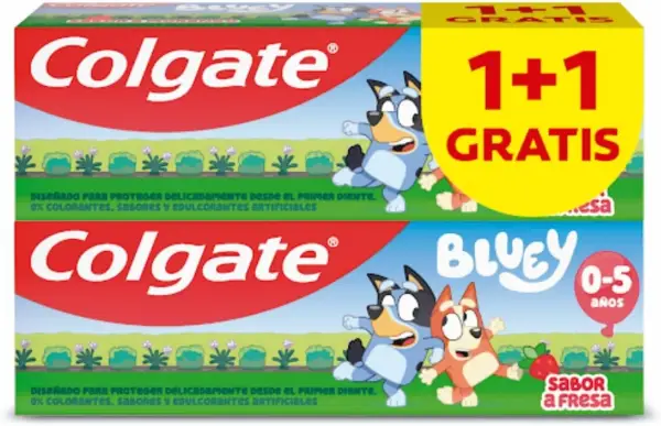 2x50 COLGATE Kids Bluey sabor fresa 2x50 COLGATE Kids Bluey sabor fresa