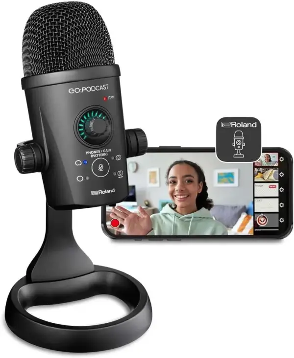 Micrófono de estudio Roland GO:Podcast USB Micrófono de estudio Roland GO:Podcast USB