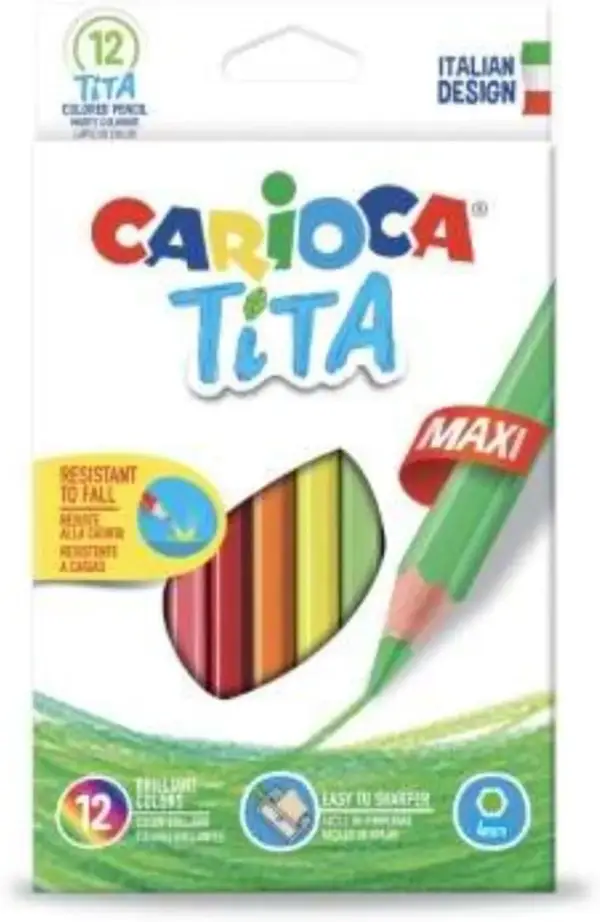 12 lápices de colores CARIOCA Tita Max 12 lápices de colores CARIOCA Tita Max