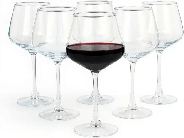 6 copas de vino con tallo Amazon Basics 6 copas de vino con tallo Amazon Basics