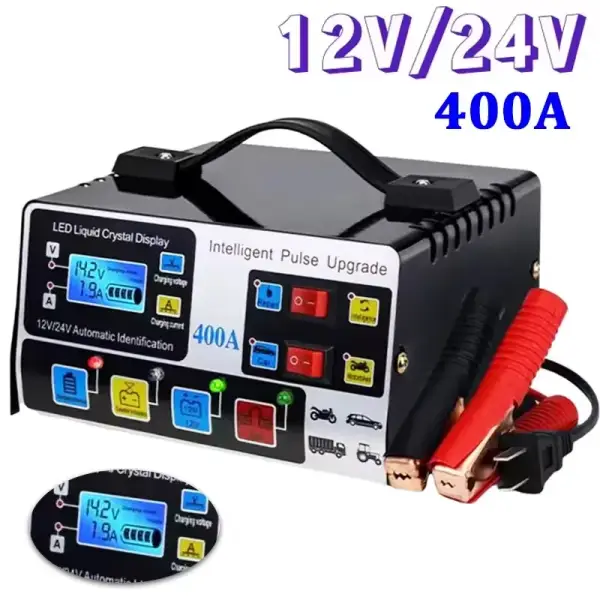 Cargador de Batería de Coche 400A 12V/24V 220W Cargador de Batería de Coche 400A 12V/24V 220W