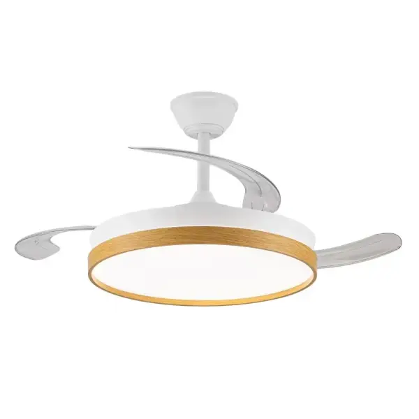 Ventilador techo con aspas retráctiles + luz LED Ventilador techo con aspas retráctiles + luz LED