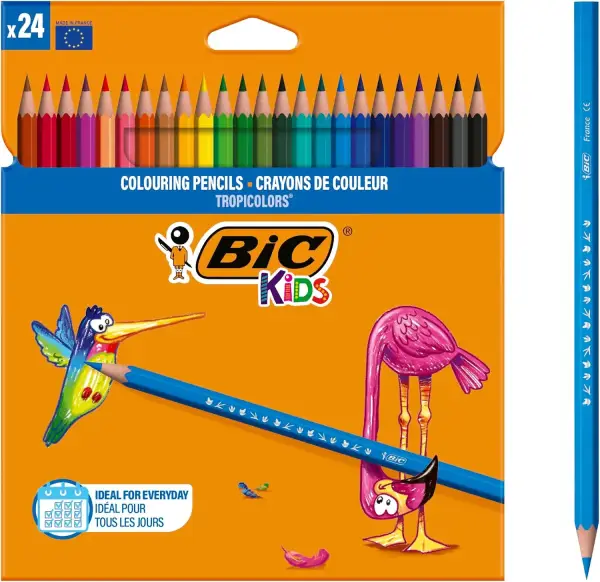 24 lápices de colores BIC Kids Tropicolors 24 lápices de colores BIC Kids Tropicolors