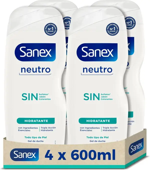 4x 600 ml Gel de Ducha Sanex 4x 600 ml Gel de Ducha Sanex