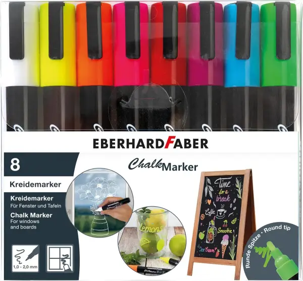 8 rotuladores de tiza Faber 8 rotuladores de tiza Faber