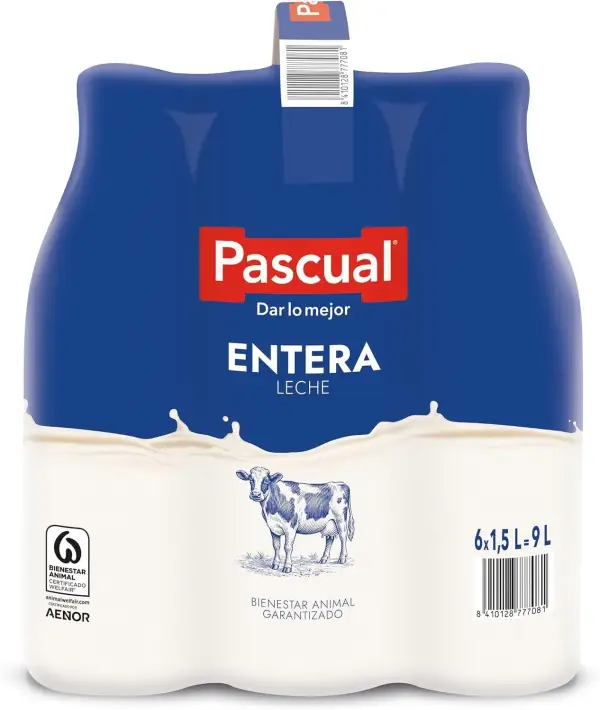 6x 1,5L Leche Pascual Entera 6x 1,5L Leche Pascual Entera