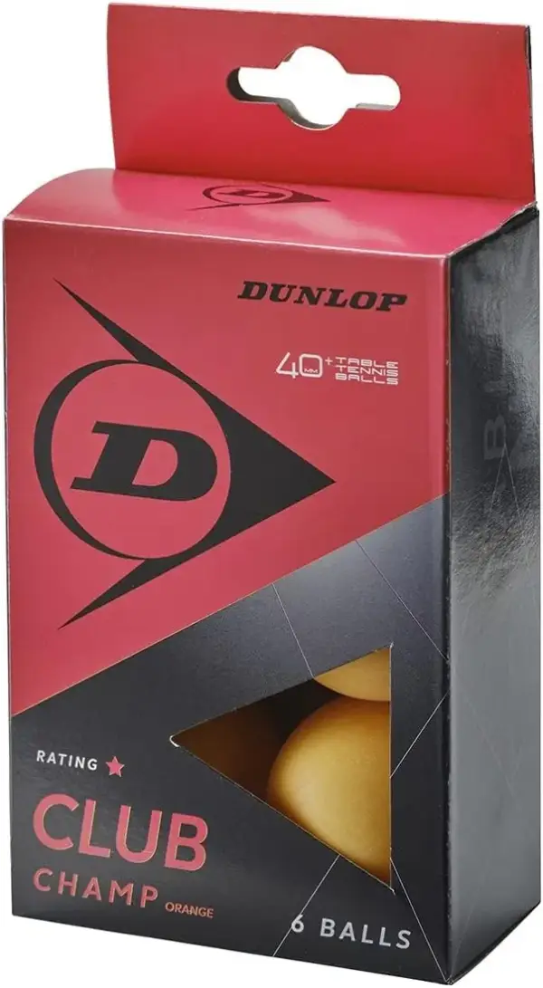 6 pelotas de tenis de mesa Dunlop Club Champ 40+ 6 pelotas de tenis de mesa Dunlop Club Champ 40+