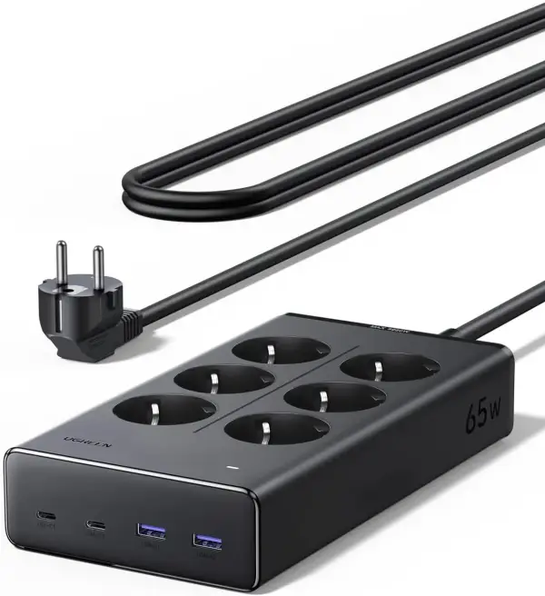 Regleta UGREEN 10 en 1 con PD 65W y USB-C Regleta UGREEN 10 en 1 con PD 65W y USB-C