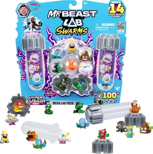 Megapack MrBeast Lab Swarms Hyper Fusion de 14 figuras Megapack MrBeast Lab Swarms Hyper Fusion de 14 figuras