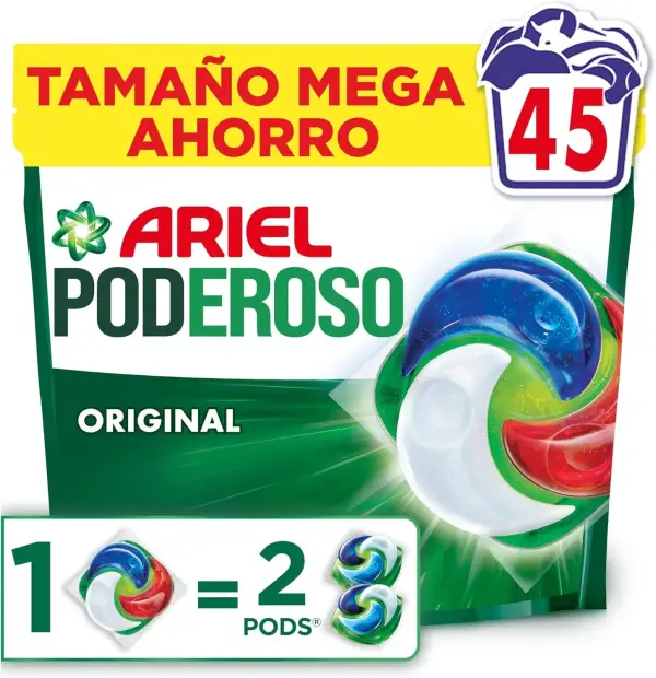 Detergente lavadora capsulas Ariel Pods 45 Lavados Detergente lavadora capsulas Ariel Pods 45 Lavados