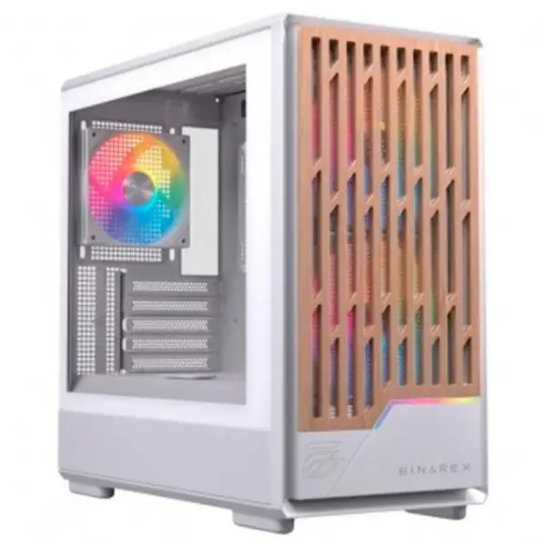 Caja/Torre Einarex Pulse PM400 RGB Cristal Templado Blanca Caja/Torre Einarex Pulse PM400 RGB Cristal Templado Blanca